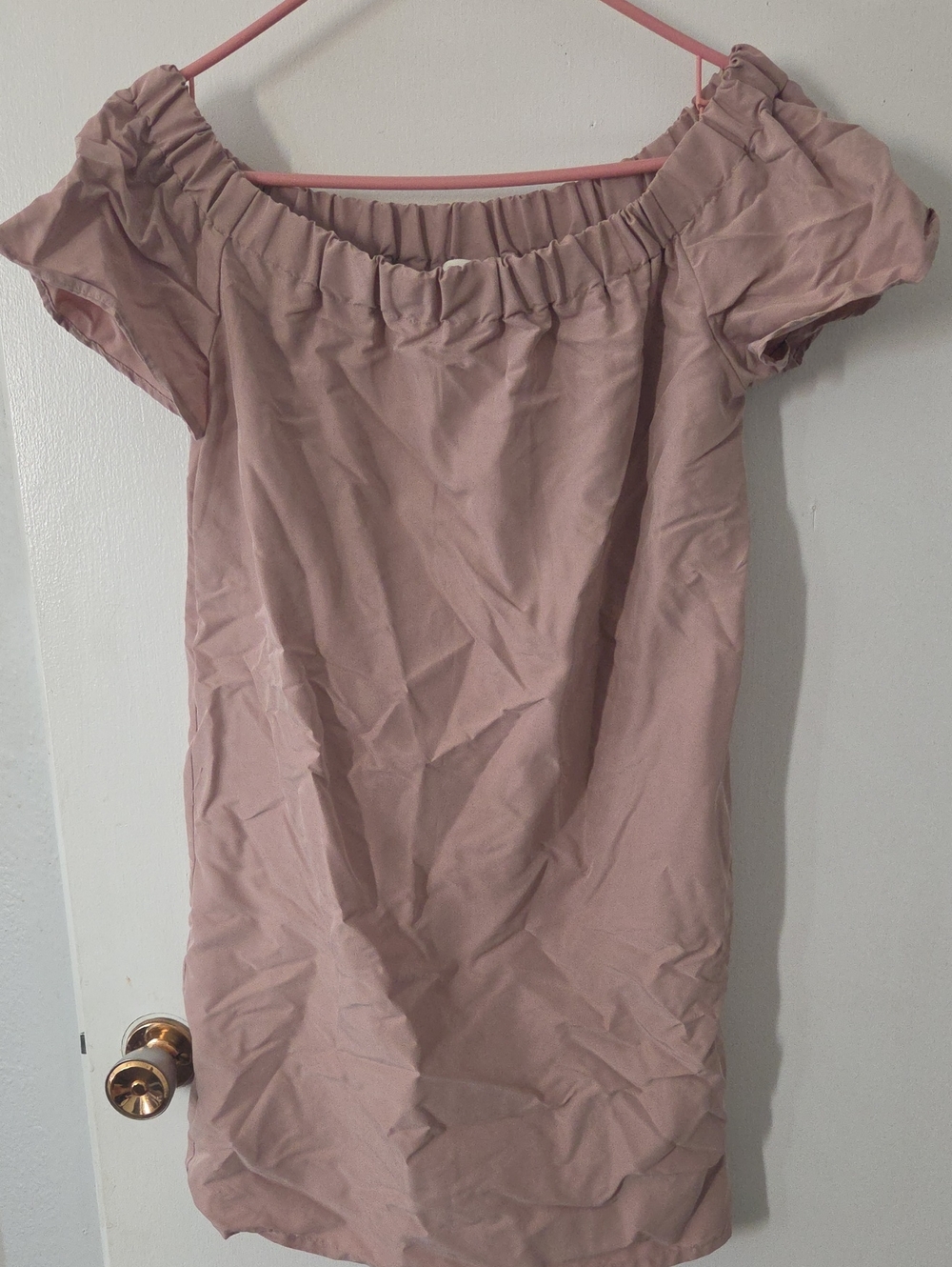 H&M Blush Pink Off-Shoulder Tunic